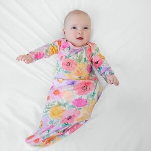 NIB Little Sleepies Watercolor Meadow Infant Gown